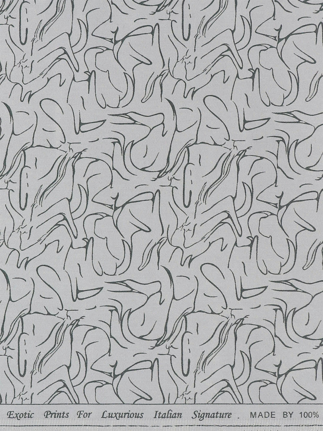 Men Cotton Rich Grey Printed Shirt Fabric Oslo Print