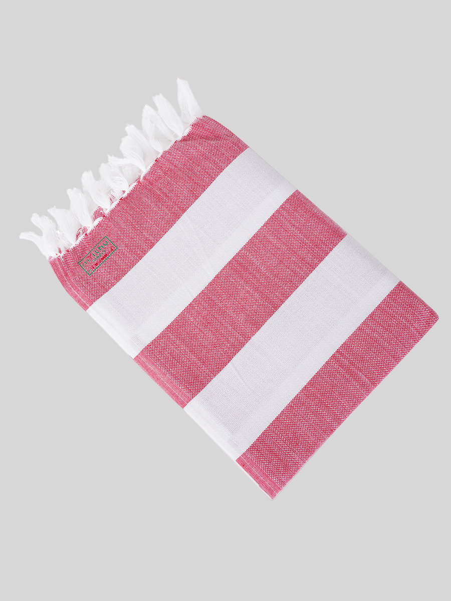 Cotton Stripe Colour Bath Towel Pretty-Pink
