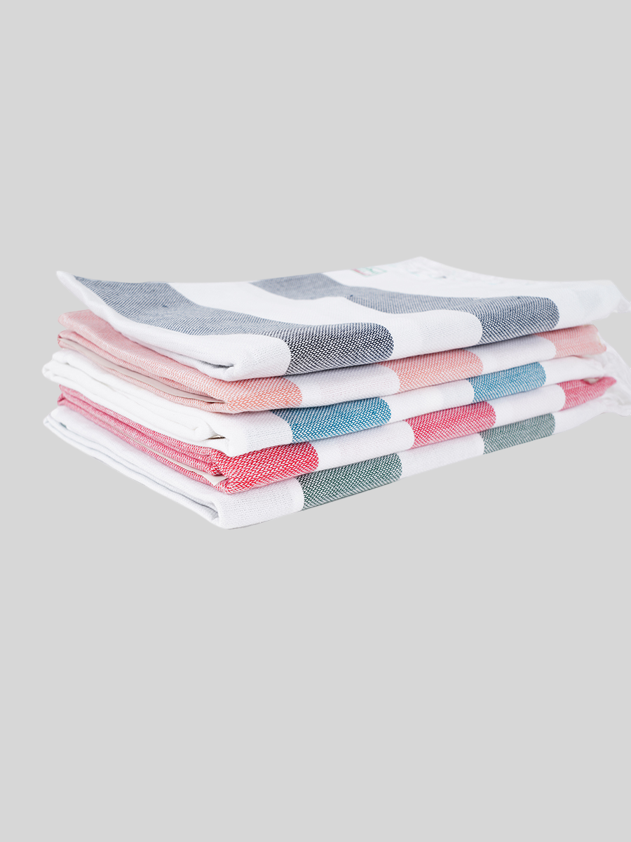 Cotton Stripe Colour Bath Towel Pretty-Mix
