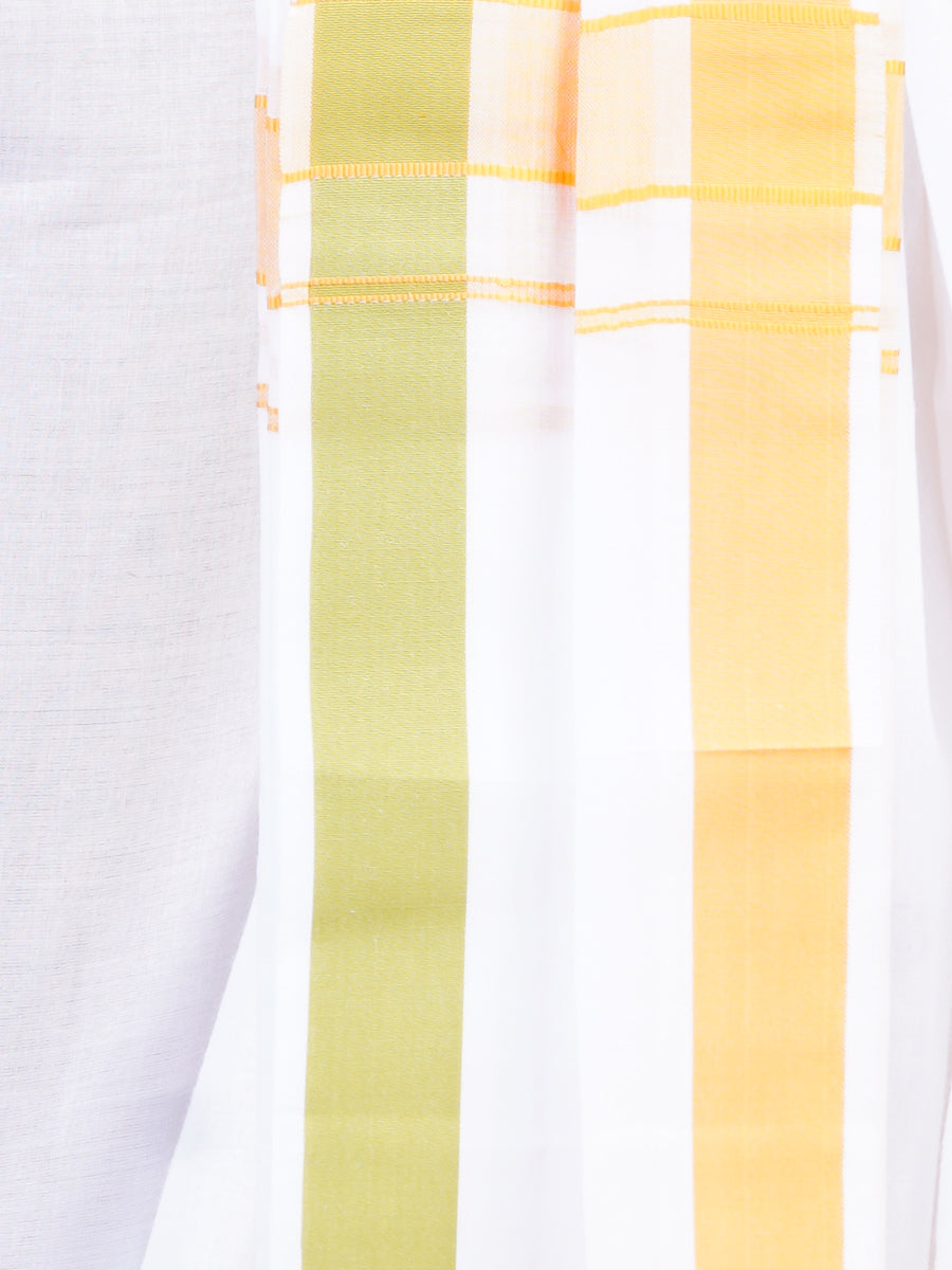 Men Double Side Border Panchakacham With Angavasthram Vajra Plain (9+5) VA91