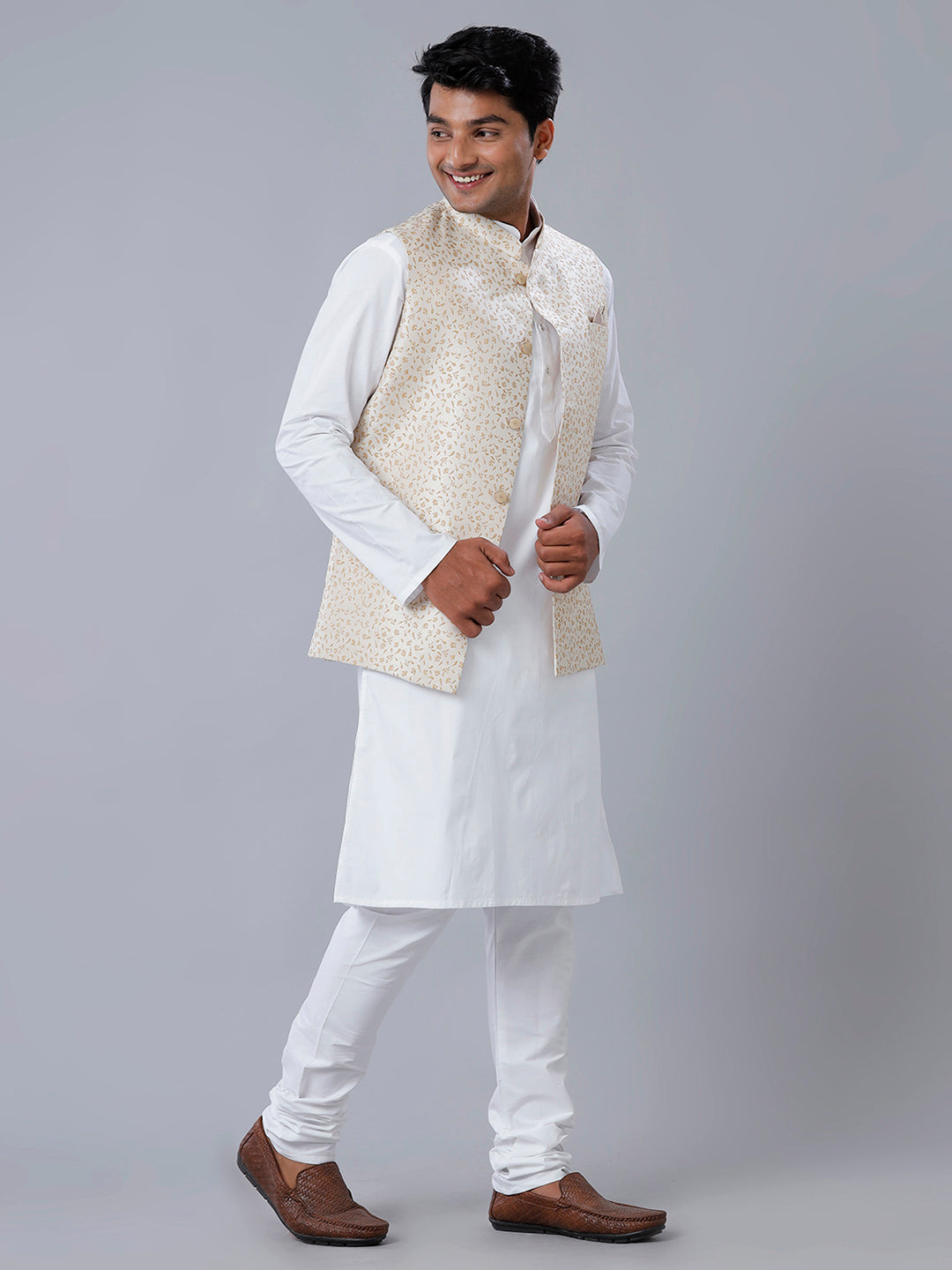 Men Printed Ethnic Jacket Sandal JD2