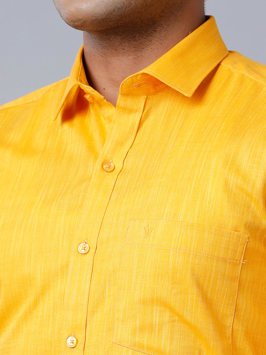 Mens Formal Shirt Full Sleeves Orange CL2 GT34-Zoom view