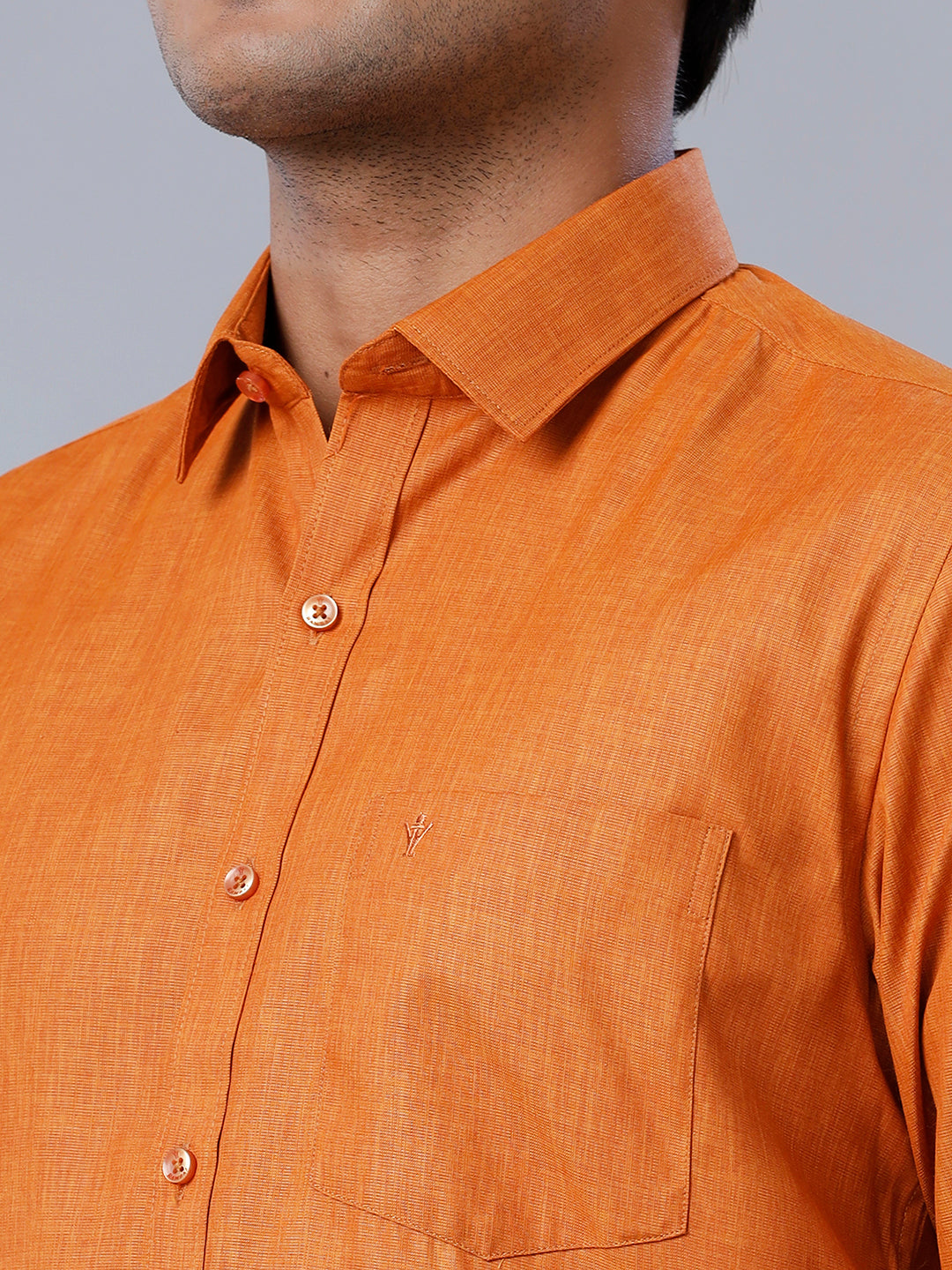 Mens Formal Shirt Full Sleeves Saffron T40 TP7-Zoom view
