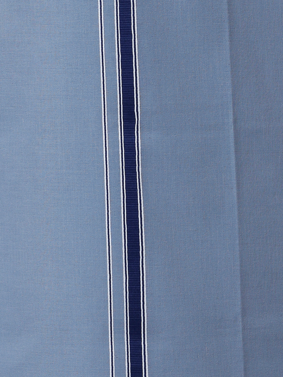 Men Cotton Blend Single Layer Grey Dhoti with Assorted Border Charming Colour 3