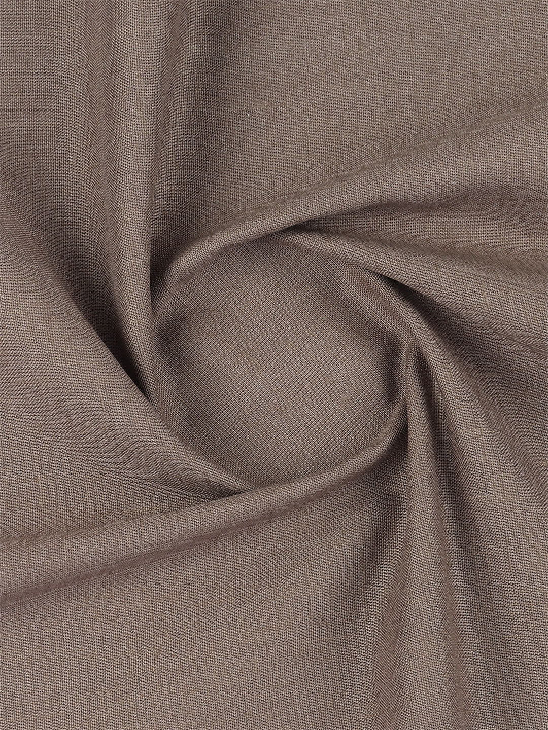Cotton Blend Plain Shirt Fabric Brown Sun Shine