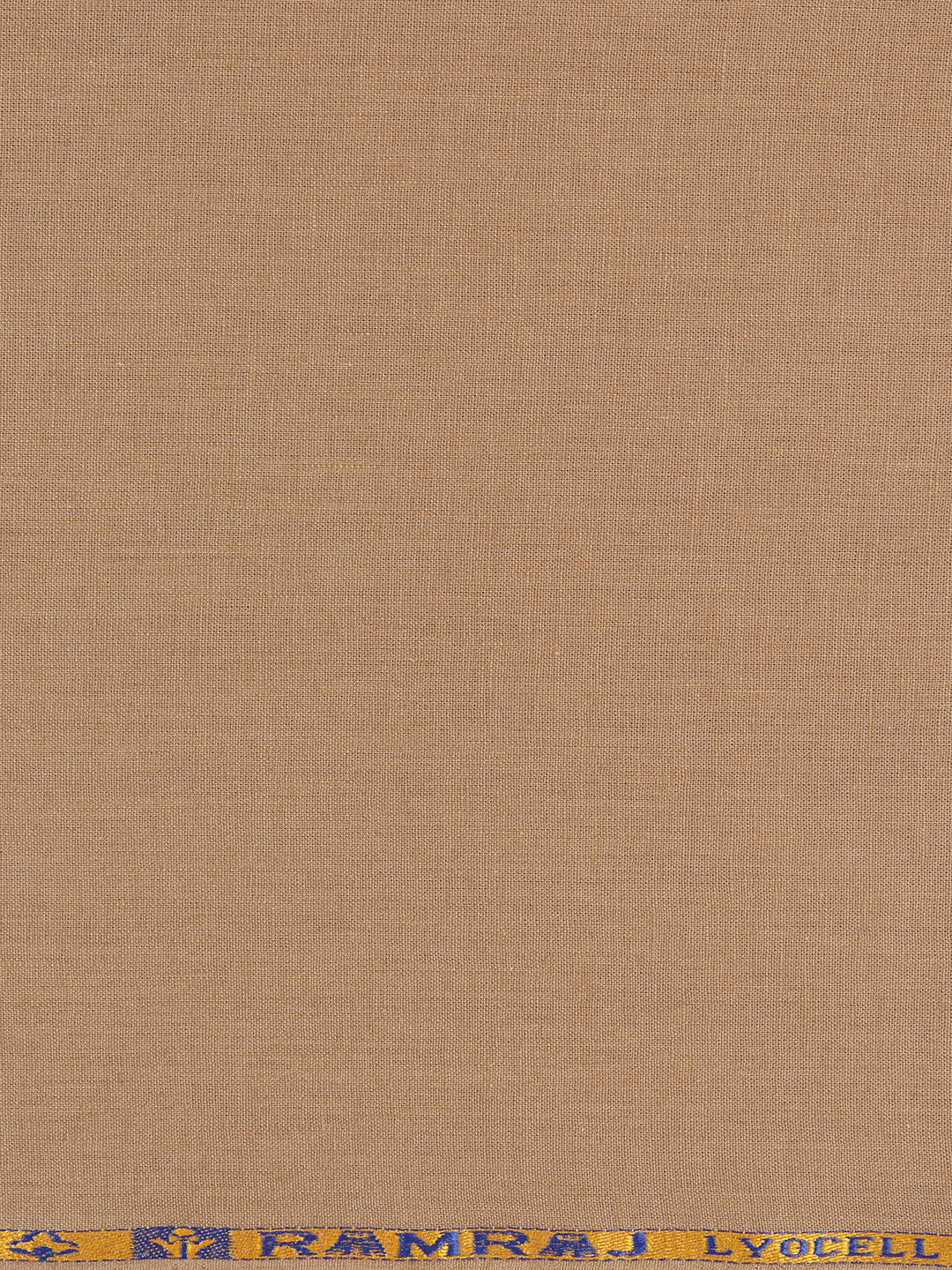 Cotton Blend Plain Shirt Fabric Brown Sun Shine