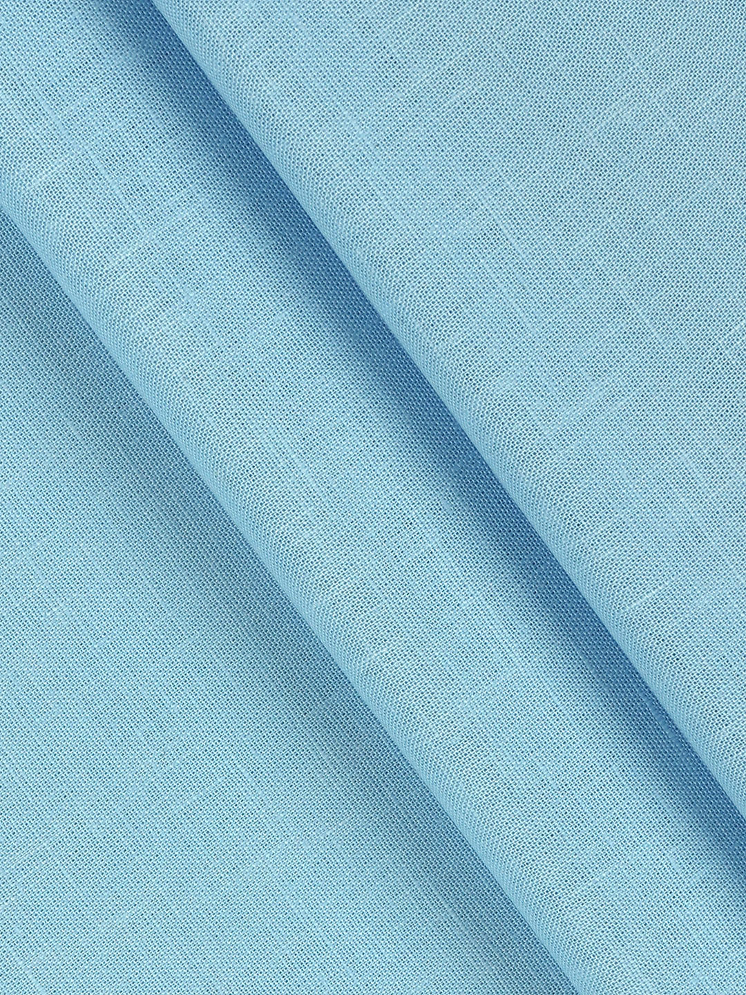 Cotton Blend Plain Shirt Fabric Sky Blue Sun Shine