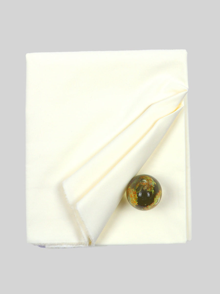 Wrinkle Free Solid Cream Shirting and Suiting Fabric Varudu-View one