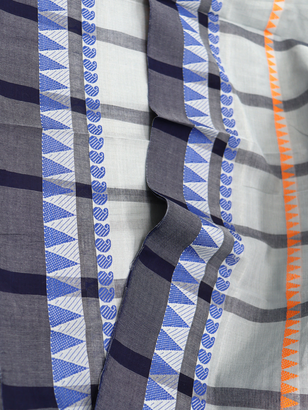 Women Grey Checks Pure Chettinad Cotton Saree PCS218