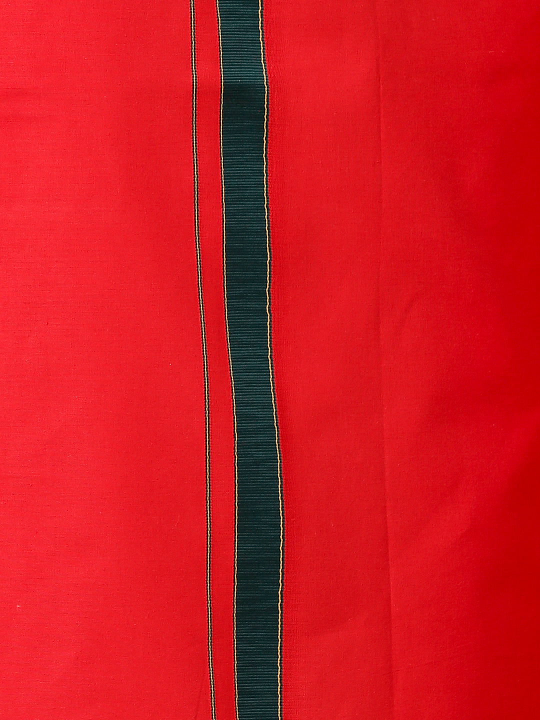 Men 100% Cotton Single Layer Red Dhoti & Towel Set with Mayilkhan Border Brindhavan