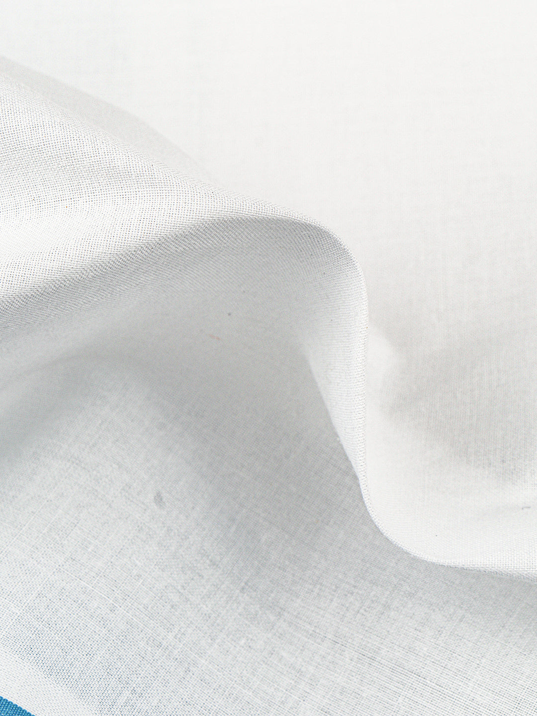 Men Cotton Blend Single Layer White Dhoti with Big Border WS11