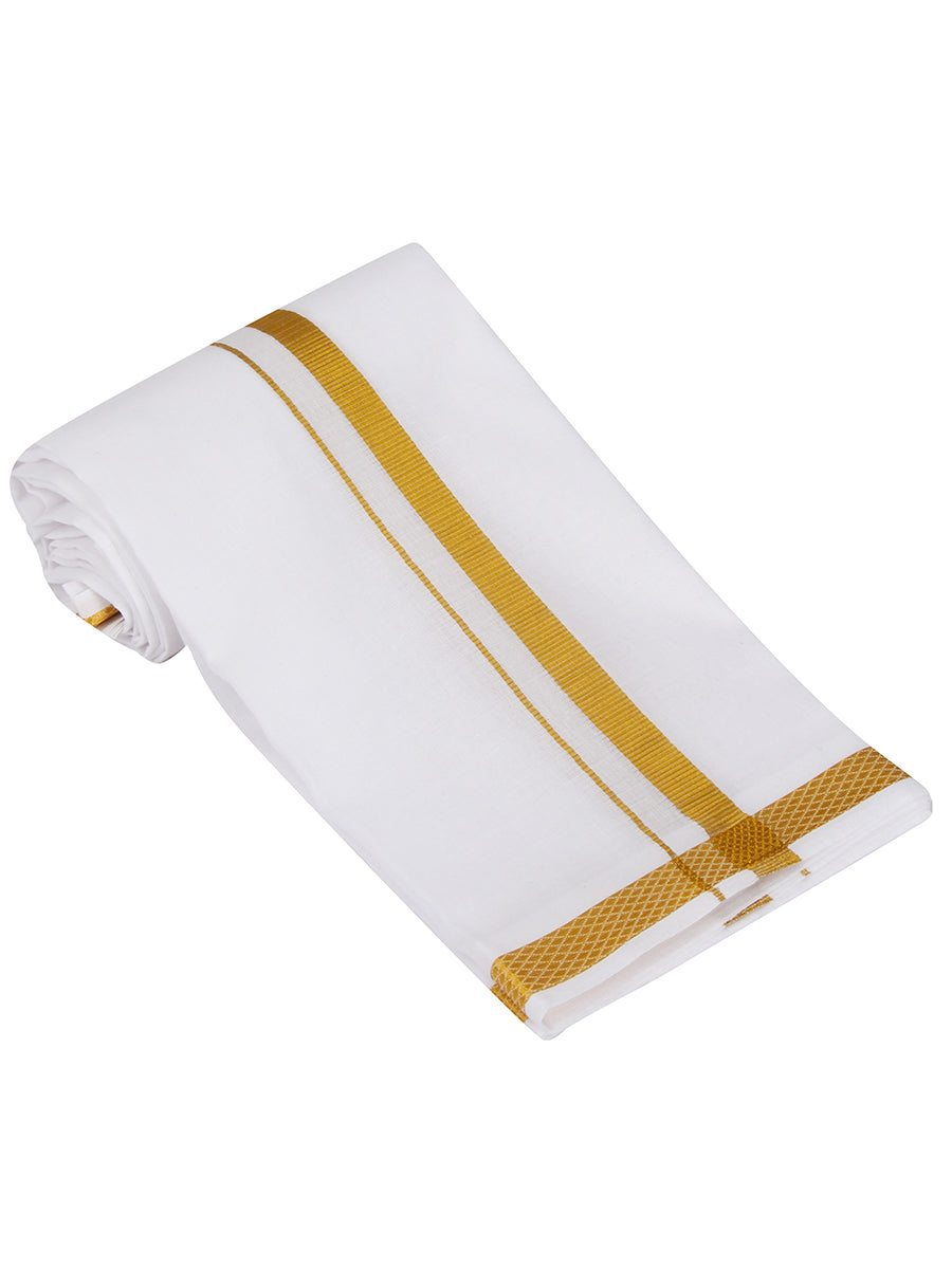 Tejas White  3/4" Border Towel-View one