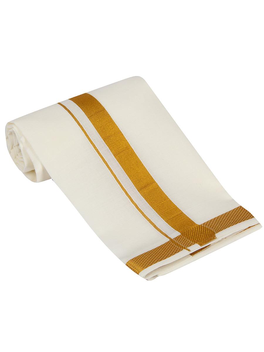 Cherry Cream 3/4" Border Towel -  Ramraj CottonCherry Cream 3/4" Border Towel-Dhoti view
