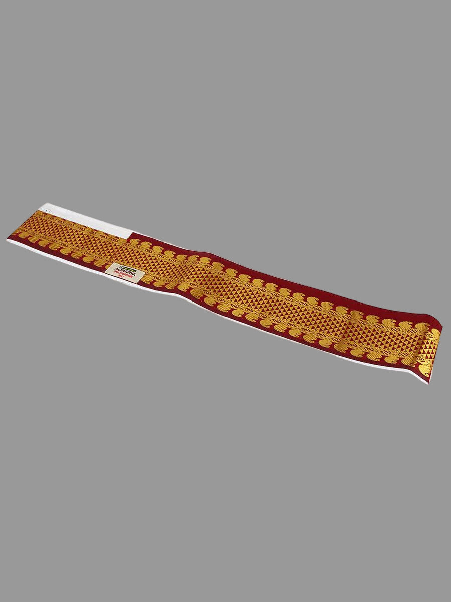 Acharya Belt With Pouch Fancy -  Ramraj Cotton -Maroon