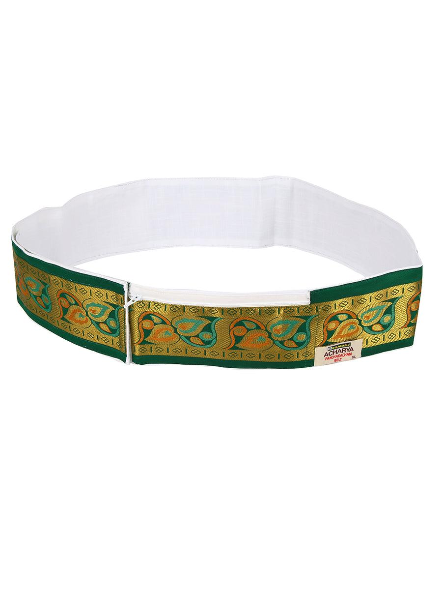 Acharya Belt With Pouch Fancy -  Ramraj Cotton -Green view