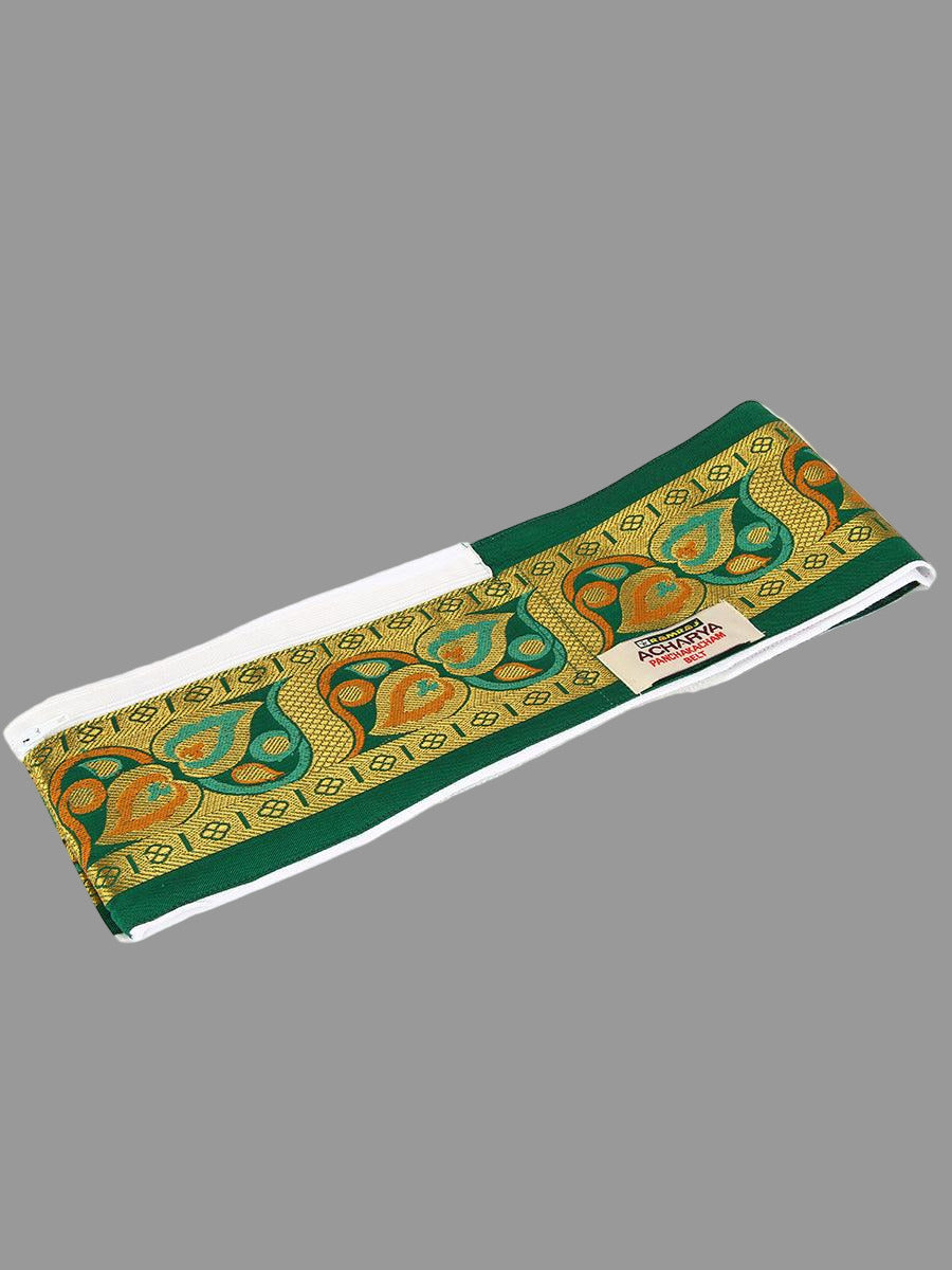 Acharya Belt With Pouch Fancy -  Ramraj Cotton -Green