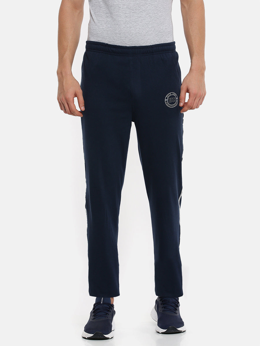 Men's Super Combed Cotton Comfort Fit Track with Zipper Pocket Navy