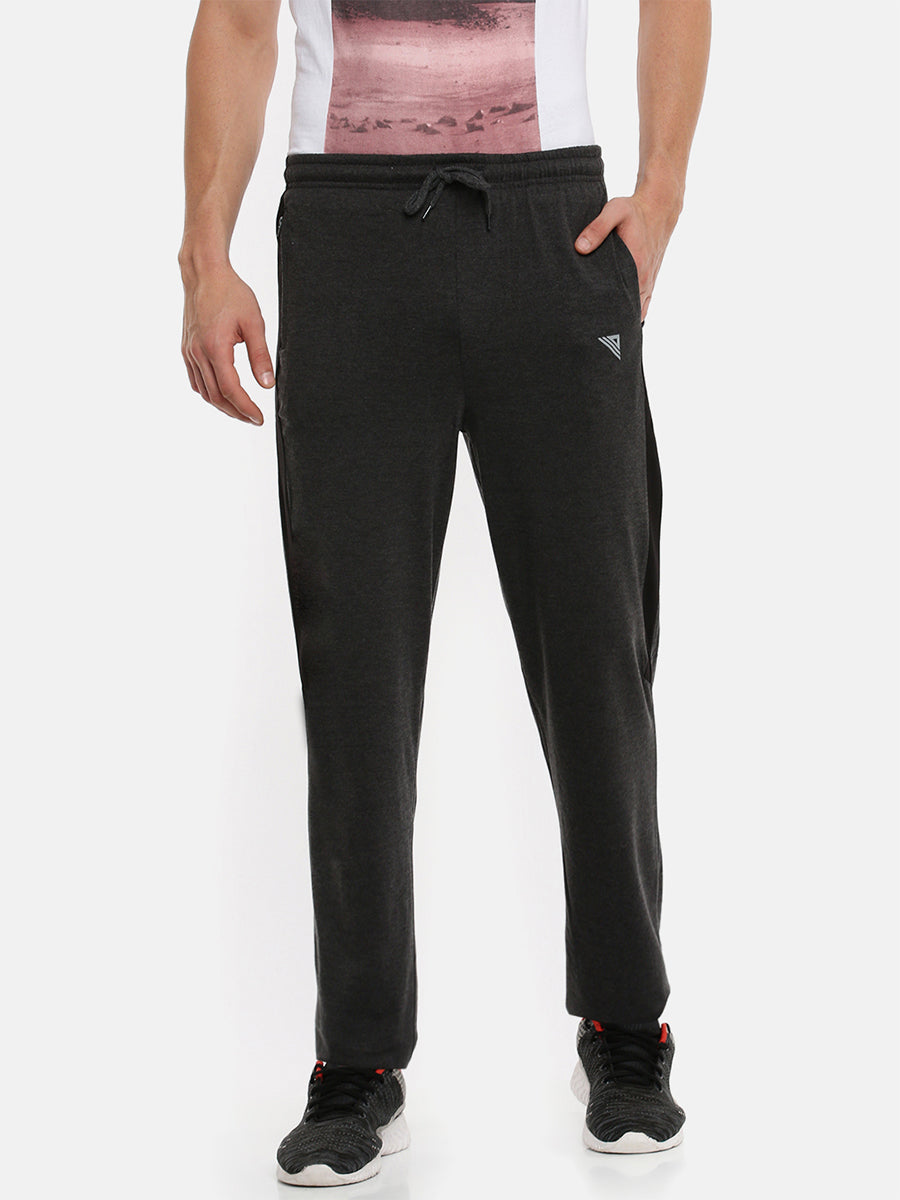 Super Combed Cotton Side Sew Panel Smart Fit Trackpants Charcoal