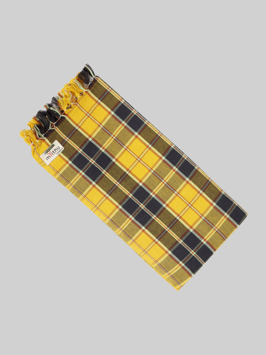 Highly Absorbent Cotton Colour Checked Bath Towel Hornet-View two