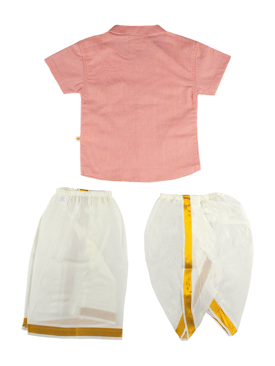 Newborn Baby Traditional Set Pink Half-Back view