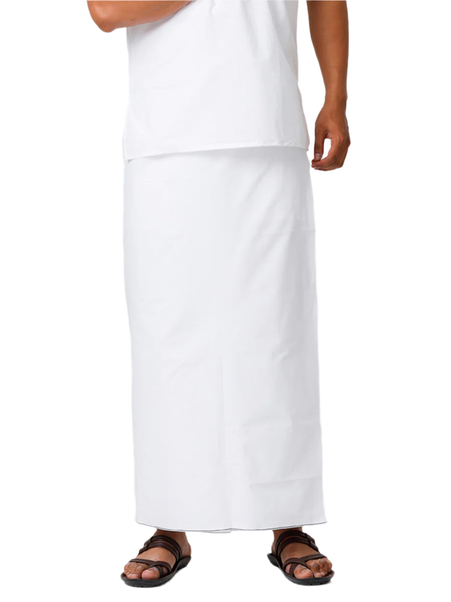 Mens Single White Prayer Dhoti Quba