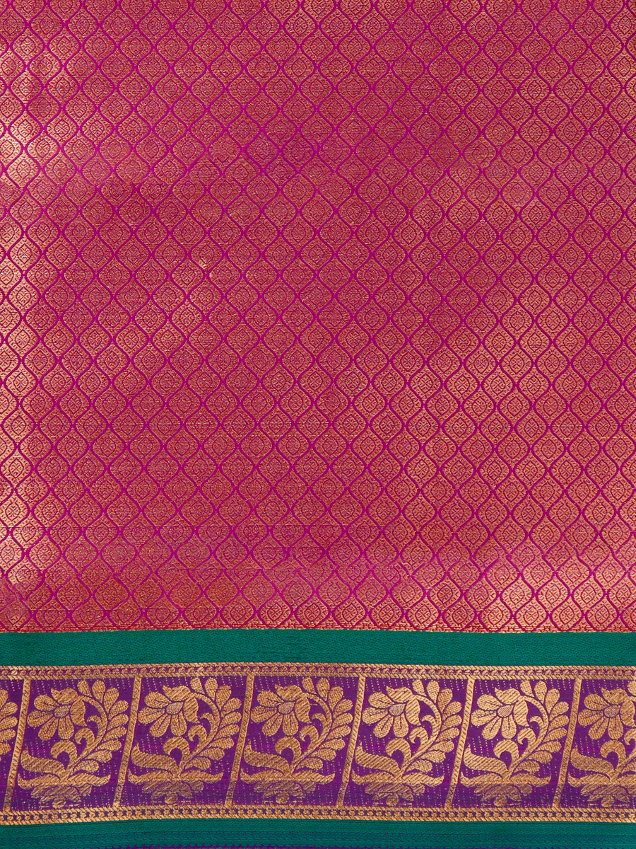 Multi Colour Jari Shawl/Ponnadai 505-Close view