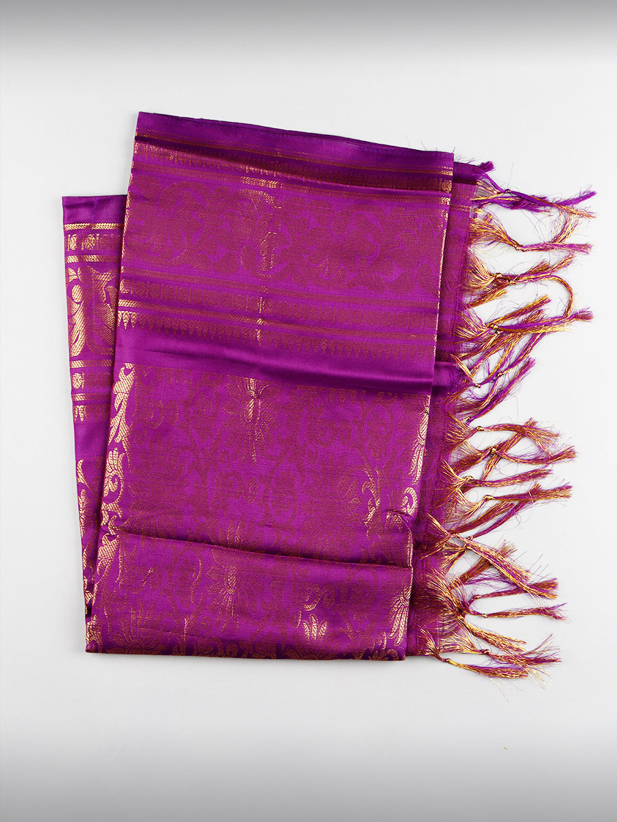 Jari Shawl/Ponnadai 09-Purple view two