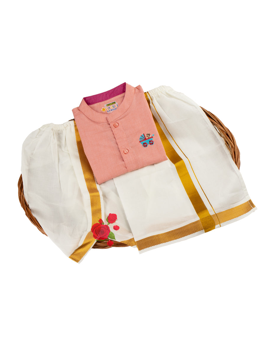 Newborn Baby Traditional Set Pink Half-Full view