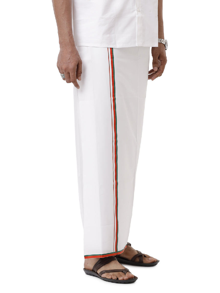 Cotton Political Dhoti - TK-Side view