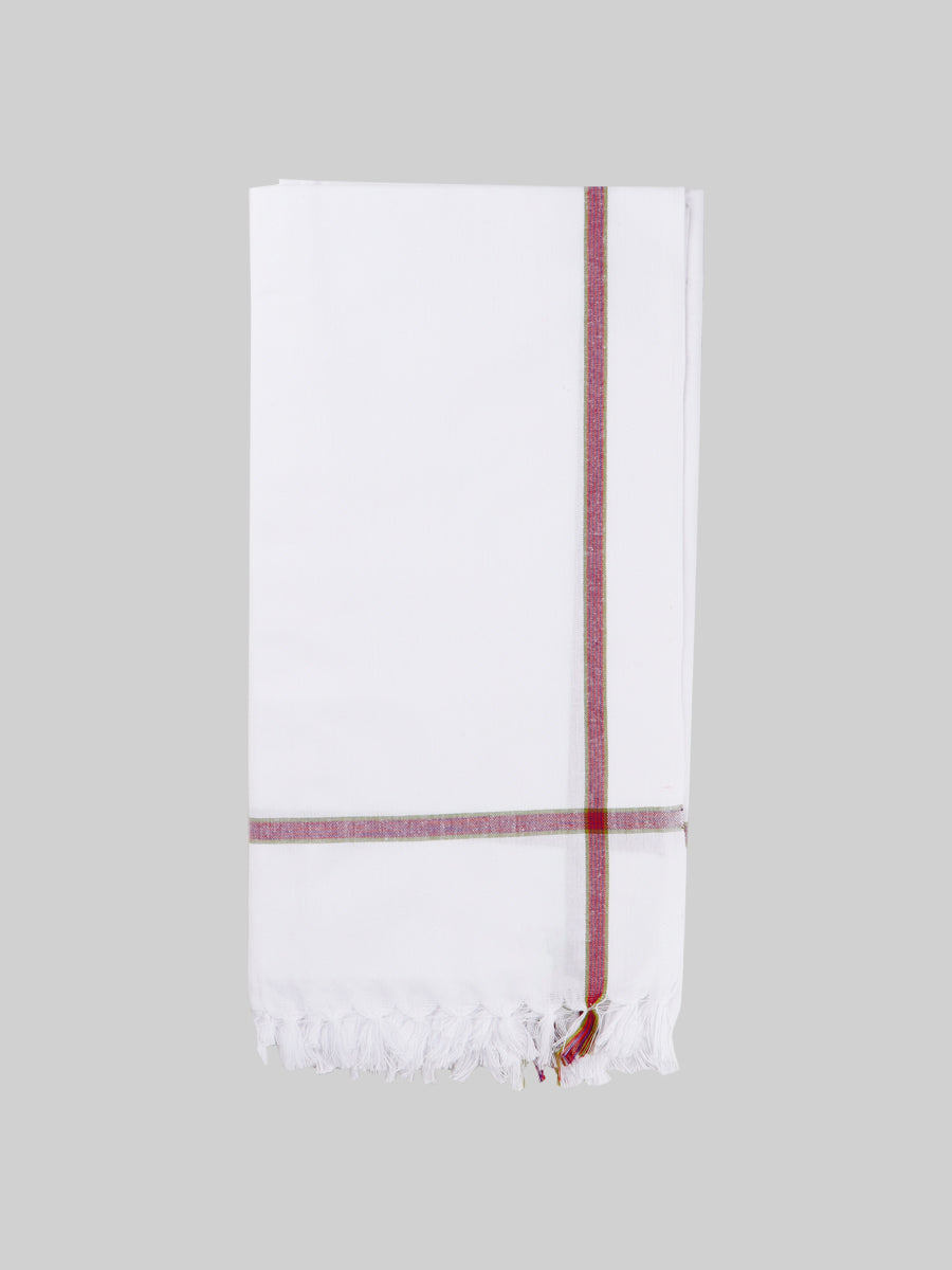 100% Cotton White Bath Towel Victory-Full view