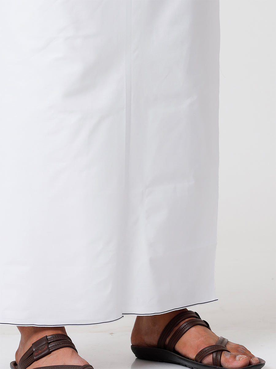 Mens Single White Prayer Dhoti Quba-Zoom view