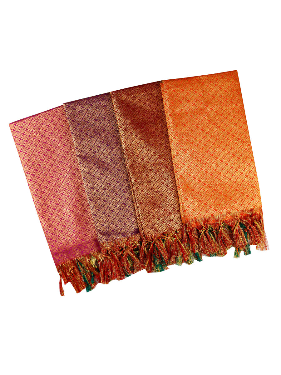 Multi Colour Jari Shawl/Ponnadai 505-Mix view