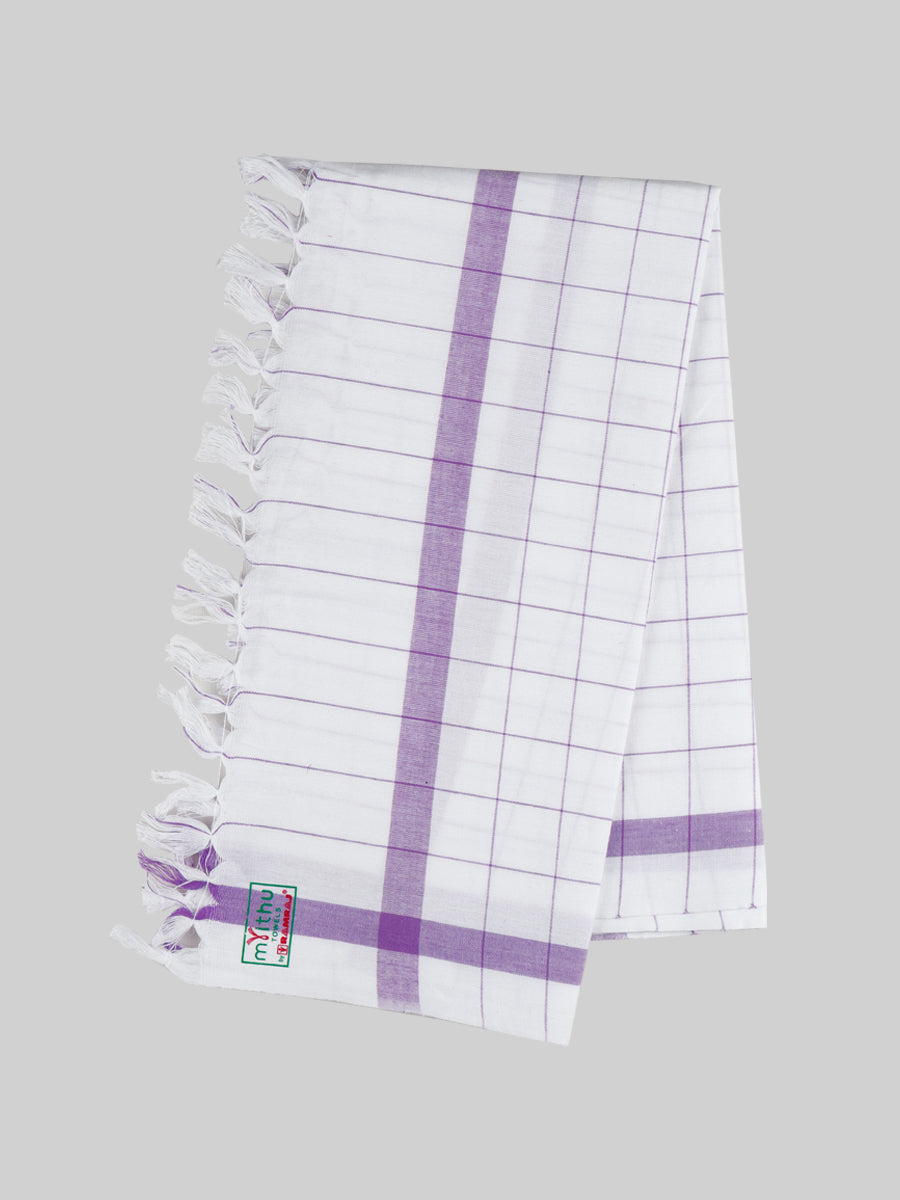 100% Cotton Checked Bath Towel Glory Cube Pack of 2