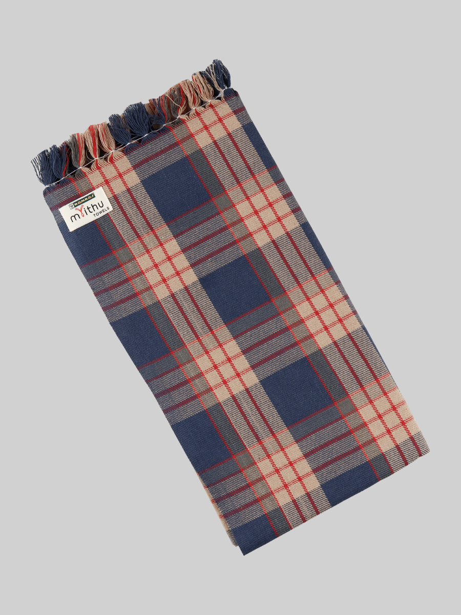 Highly Absorbent Cotton Colour Checked Bath Towel Hornet-View five