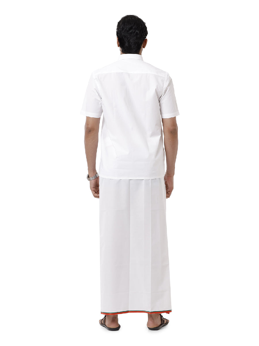 Cotton Political Dhoti - TK-Back view