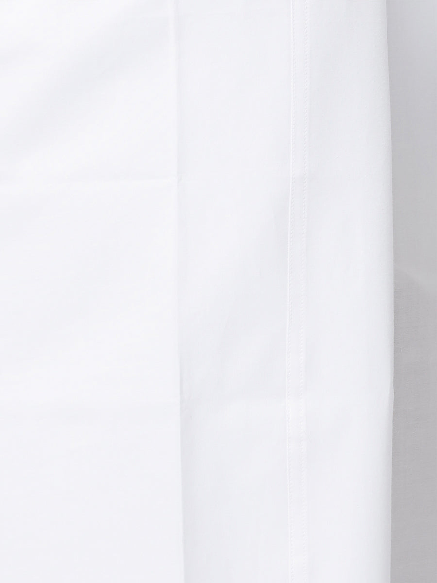 Mens Stitched 100% Cotton Single White Prayer Dhoti Al Madinaa-Zoom view