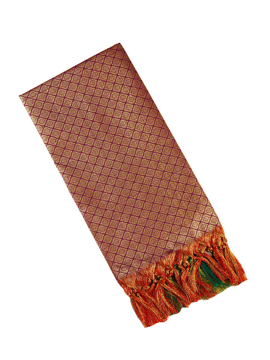 Multi Colour Jari Shawl/Ponnadai 505-View four