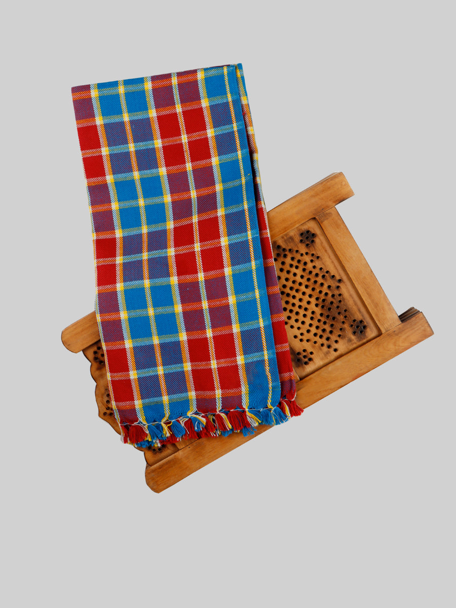 Highly Absorbent Cotton Colour Checked Bath Towel Hornet-View nine