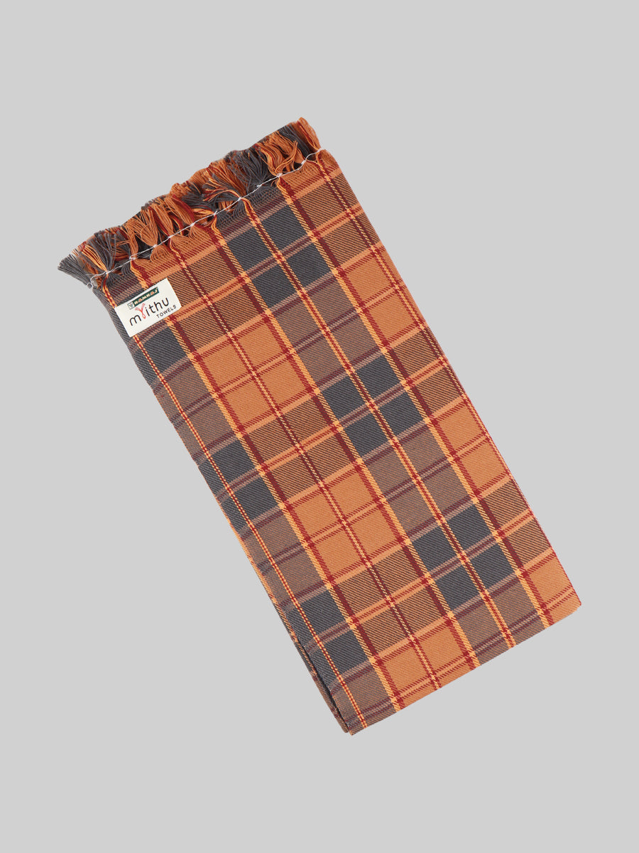 Highly Absorbent Cotton Colour Checked Bath Towel Hornet-  view three