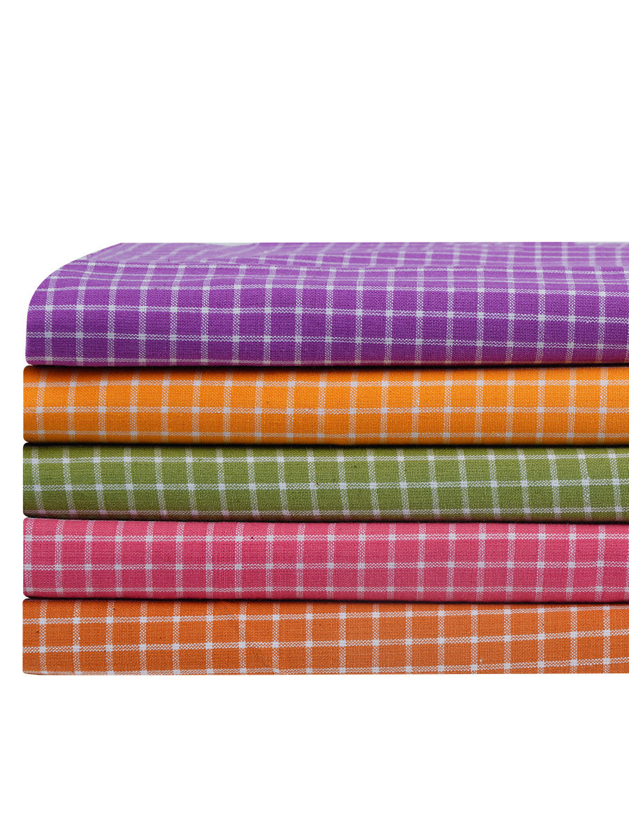 Hero Checked Towel Colour (2 PCs Pack)-Side view
