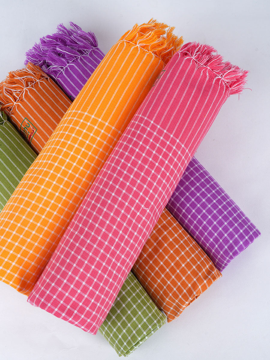 Hero Checked Towel Colour (2 PCs Pack)-Close view