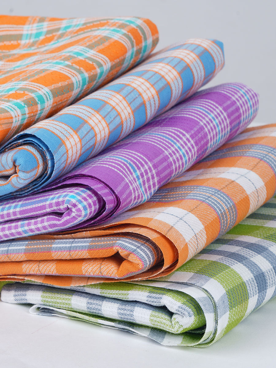 Evergreen Special Checked Bath Towel Colour-Mix colour
