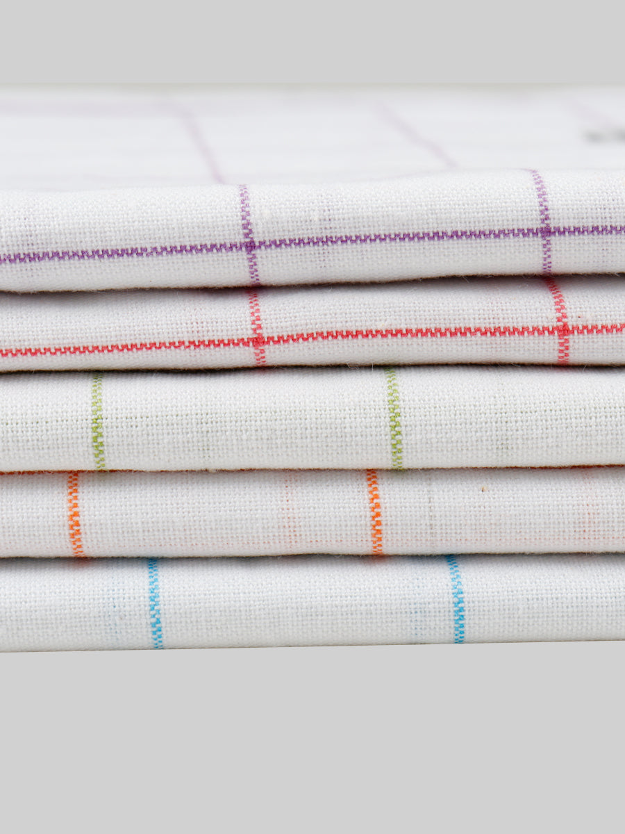 100% Cotton Checked Bath Towel Glory Cube Pack of 2