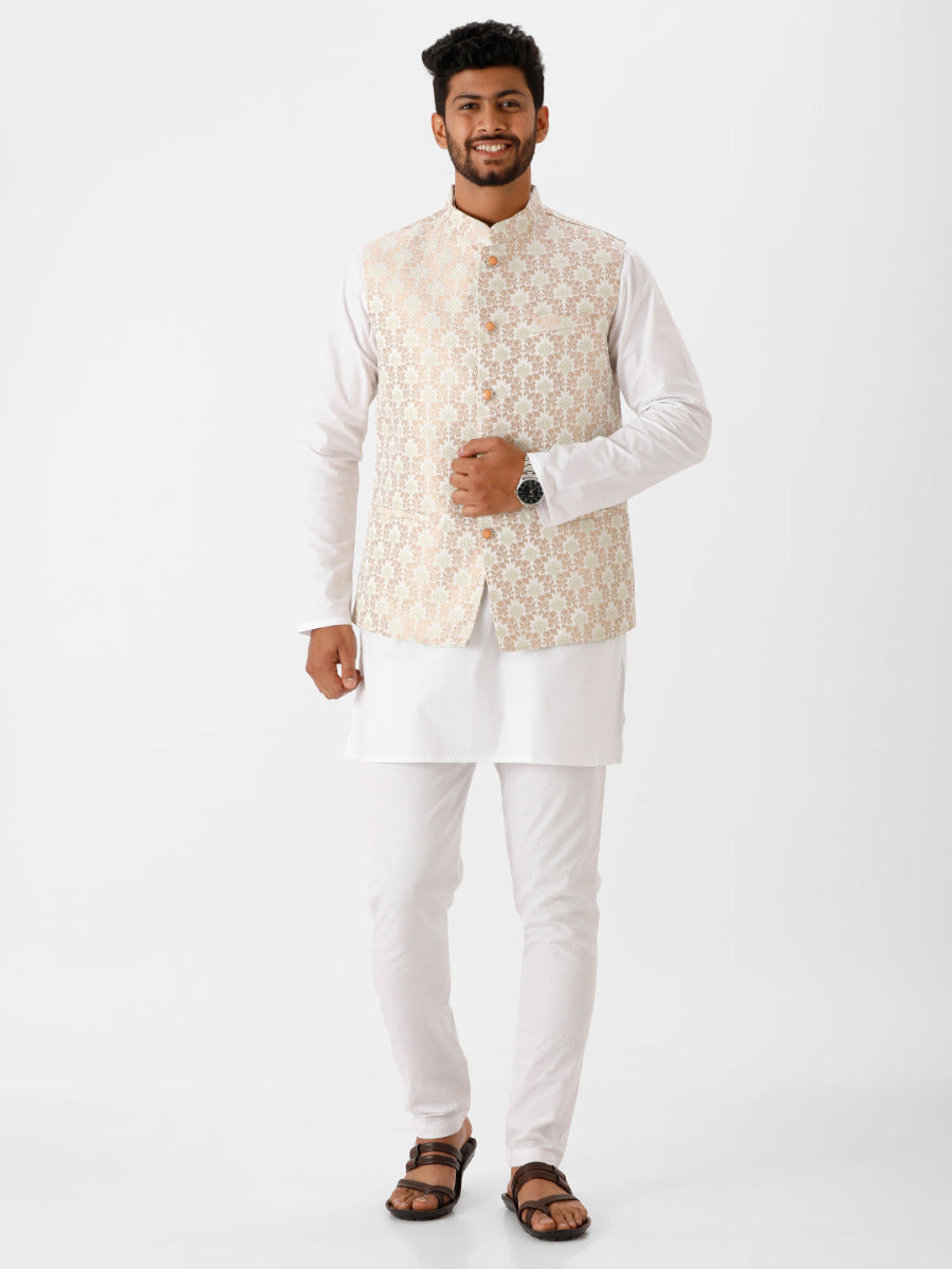 Mens Fancy Ethnic Jacket Sandal-Front view