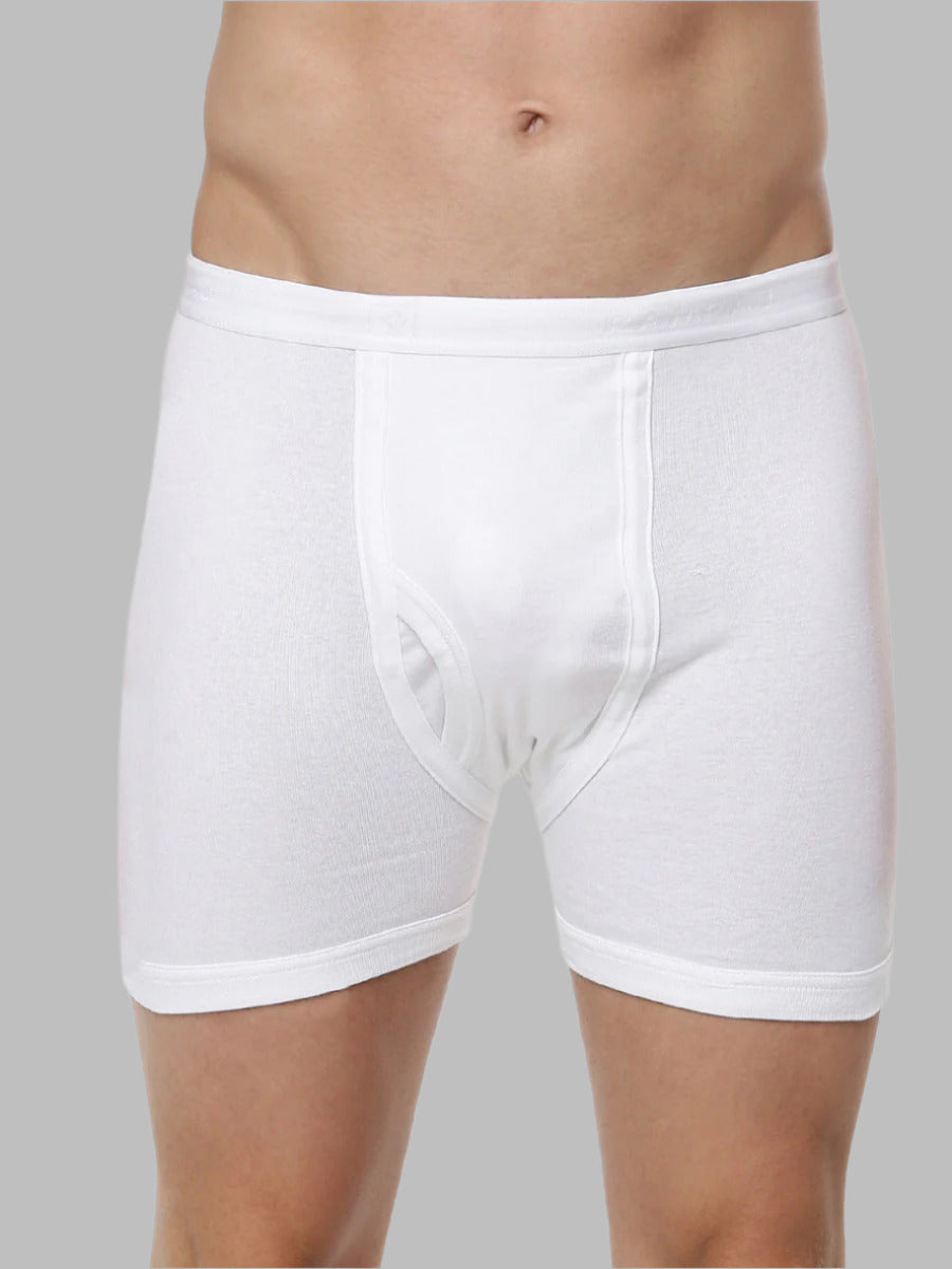 Soft Combed Rib White Trunk without Pocket Arrow (2PCs Pack)