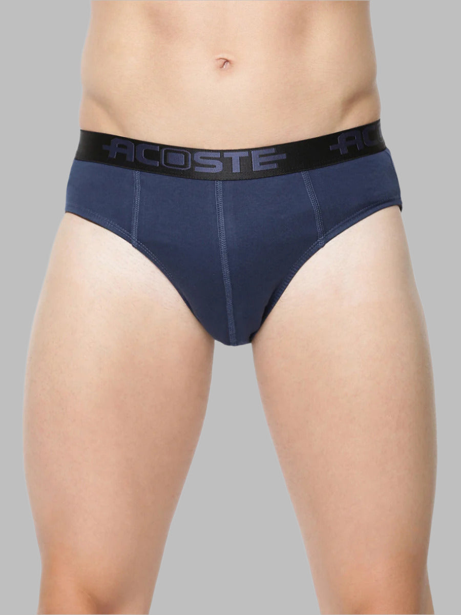Mens Soft Combed Rib Brief Outer Elastic Acoste 1015 (2 PCs Pack)