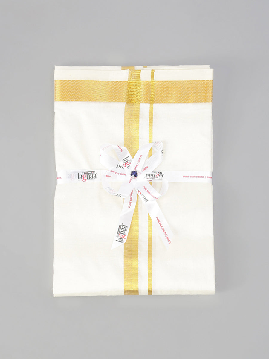 Pure Silk 3/4" Towel Rajahamsa-Gift view