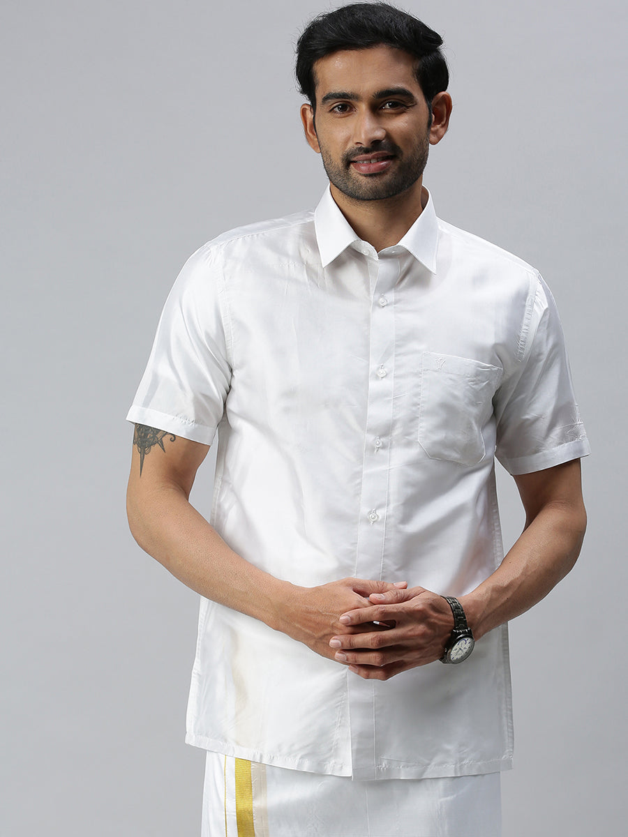 Men's Cotton Rich Mundu Dual Border Lungi (White) : : Clothing &  Accessories