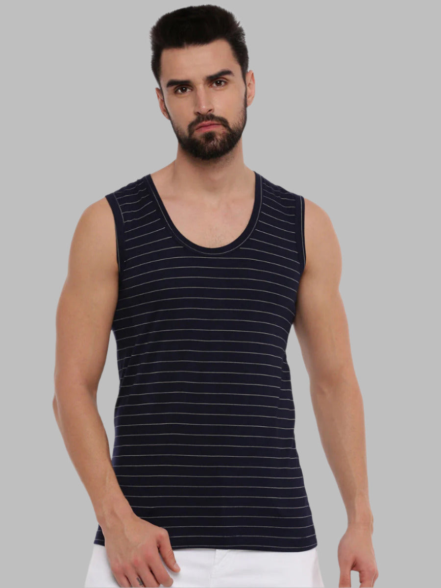 Combed Cotton Colour Win Striped Banian ( 2 Pcs Pack )
