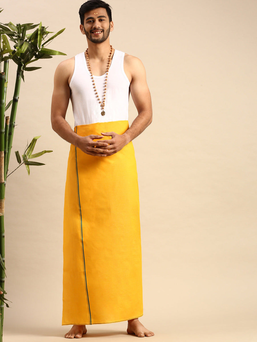 Mens Color Dhoti with Small Border Astra Mango